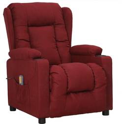 Be Basic Fauteuil de massage Rouge bordeaux Tissu