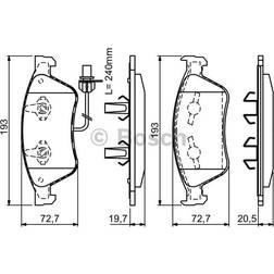 Bosch Bosch Bromsbelägg, skivbroms BP1111 Audi S6