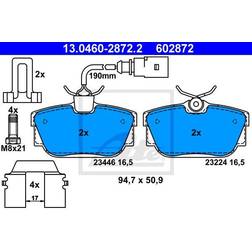 ATE Jarrupalat VW Ford Seat 13.0460-2872.2