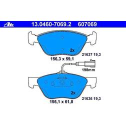 ATE Jeu de Plaquettes de Frein 13.0460-7069.2 Contact De Signal D'Usure Inclus 156 Berline 156 Sportwagon GTV FIAT Coupe