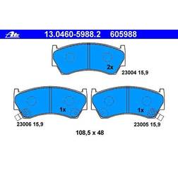 ATE 13.0460-5988.2 Jeu de Plaquettes de Frein Avant