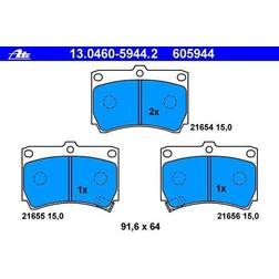 ATE 13.0460-5944.2 Jeu de Plaquettes de Frein Avant