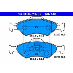 ATE 13046071482 bromsbeläggsats skivbroms