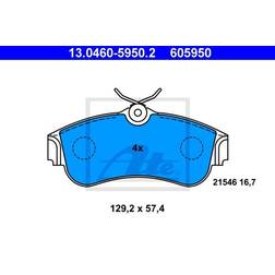 ATE 13.0460-5950.2 Juego De Pastillas De Freno Excl. Contacto De Avisador Desgaste NISSAN: Primera Berlina Almera II Hatchback Almera 2 Limousine