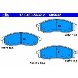 ATE ATE 13.0460-5632.2 bromsbeläggsats, skivbroms