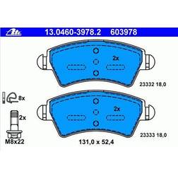 ATE Juego De Pastillas De Freno 206 Hatchback