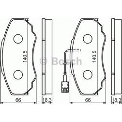 Bosch Bosch Bromsbelägg, skivbroms BP416 Fiat Ducato. Peugeot