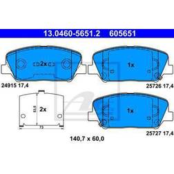 ATE 13.0460-5651.2 Jeu de Plaquettes de Frein