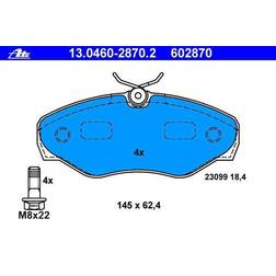 ATE Jarrupalat Opel Renault Nissan 13.0460-2870.2