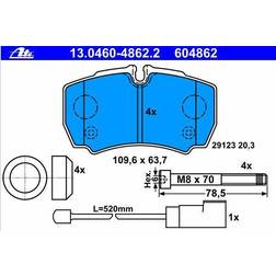ATE Bremseklodser 13.0460-4862.2