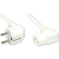 Good Connections Power Kabel hvid 90° netstik 1,8m