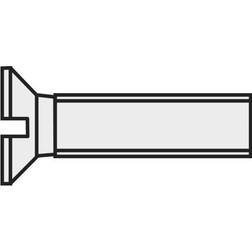 Toolcraft Countersunk Screws M2.5 10 mm Slot DIN 963