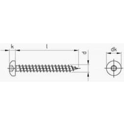 Lemvigh-Müller 4,0X45 RFA2 PH spånskivskruv TORX20