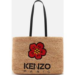Kenzo Logo-AppliquÃ©d Large Raffia Tote Bag