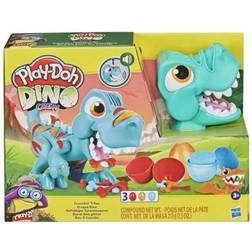 Play-Doh Nerf Pate A Modeler Dino Crew, Croque Dino, Jouet pour Enfants avec bruits rigolos de Dinosaure Multicolore