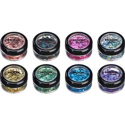 Smiffys Moon Creations Holografisk Glitter Shapes Blå