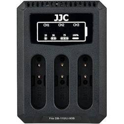 JJC Canon DCH DB110 USB Dual BatteryCharger (voor Ricoh DB 110/ Olympus) Kamera Stromversorgung