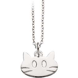 Scrouples Cat Head Necklace - Silver