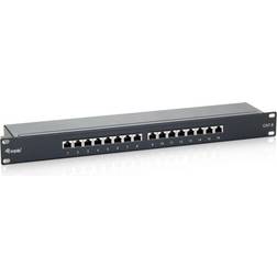 Equip 16-Port Cat.6 Shielded Patch Panel, Black