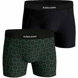 Björn Borg 2-pak Premium Cotton Stretch Boxer Black/Green