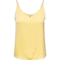 Only Top Col rond Sans manches beige jaune