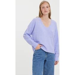 Vero Moda Doffy V-Neck Jumper Jacaranda