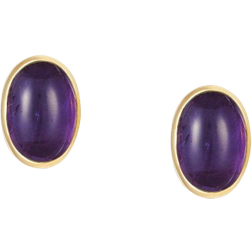 Nomination Oval Stud Earrings - Gold/Silver/Amethyst