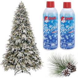 Prextex Winter Textured Aerosol Christmas Decoration 2pcs