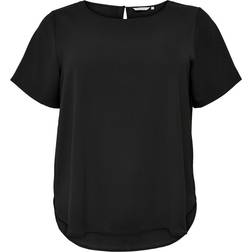 Only Carmakoma Carvika Short Sleeve Top - Black