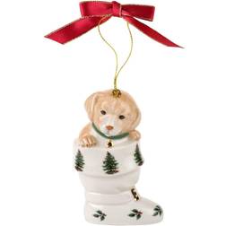 Spode Puppy in Boot Christmas Tree Ornament