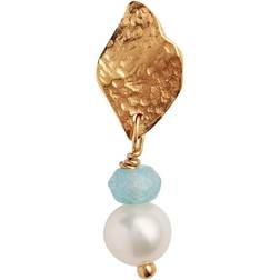 Stine A Ile De L'Amour Stud Earring - Gold/Topaz/Pearl