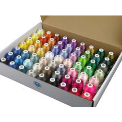 Simthread 63 Brother Colors Polyester Embroidery Machine Thread Kit