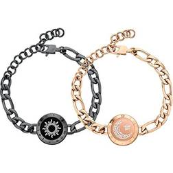 Totwoo Long Distance Touch Bracelet - Rose Gold/Black/Transparent