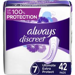 Always Discreet Ultimate Extra Protect Postpartum Incontinence Pads 7 Drops 42-pack