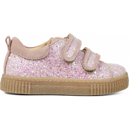 Angulus Sneakers with Velcro - Rose Glitter