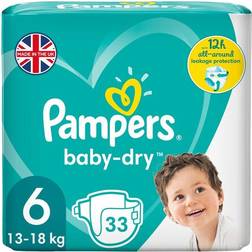Pampers Baby-Dry Nappies Size 6 13-18kg 33pcs