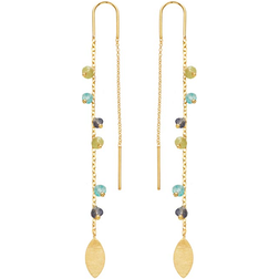 Susanne Friis Bjørner Fixed Hoop - Gold/Apatite/Iolite/Peridot