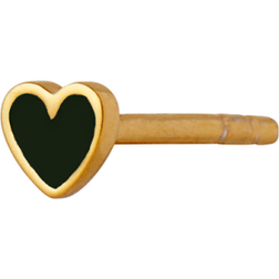 Stine A Petit Love Heart Earring - Gold/Black