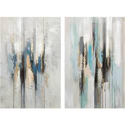 Dkd Home Decor S3028538 Blue/Grey Wall Decor 80x120cm 2pcs
