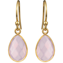 Susanne Friis Bjørner Drop Earrings - Gold/Pink