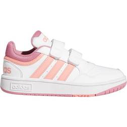 Adidas Kid's Hoops - Cloud White/Acid Red/Rose Tone