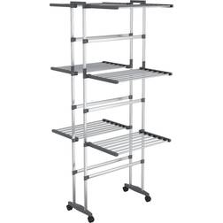 vidaXL 3-Tier Laundry Drying Rack with Wheels 60x70x166cm