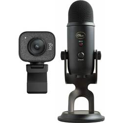 Logitech StreamCam Plus 1080P HD 60fps USB-C Webcam(Graphite) with Blue Yeti Mic