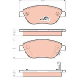 TRW COTEC GDB1701 Remblokkenset OPEL Corsa D Hatchback