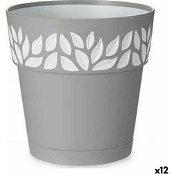 Stefanplast Pot Auto-Arrosant Gris 15 x 15 x 15 cm