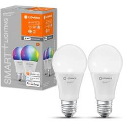 LEDVANCE SMART standard 9W RGBW 806 lumen, mat E27 WiFi 2-pak