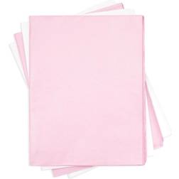 Pink and White Tissue Paper for Gift Wrapping Bags, Metallic Bulk Set (60 Sheets)