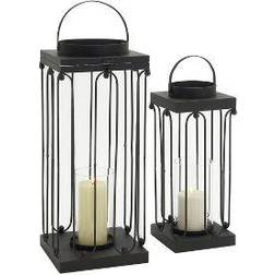 Willow Row Modern Lantern 9.4" 2pcs