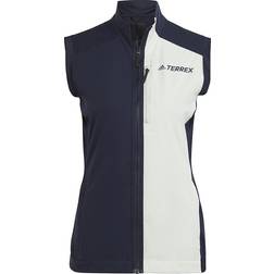 Adidas Terrex Xperior Cross-Country Ski Soft Shell Vest Women - Legend Ink/Linen Green