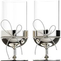 Wedgwood Vera Wang Love Knots Silver Candle Holder 11.9cm 2pcs